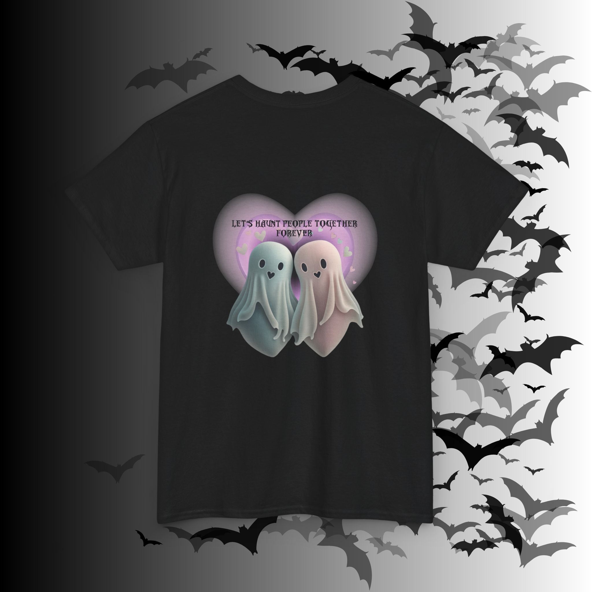 "Let's Haunt People Together Forever" Ghost Couples T-Shirt — Matching Halloween Tee