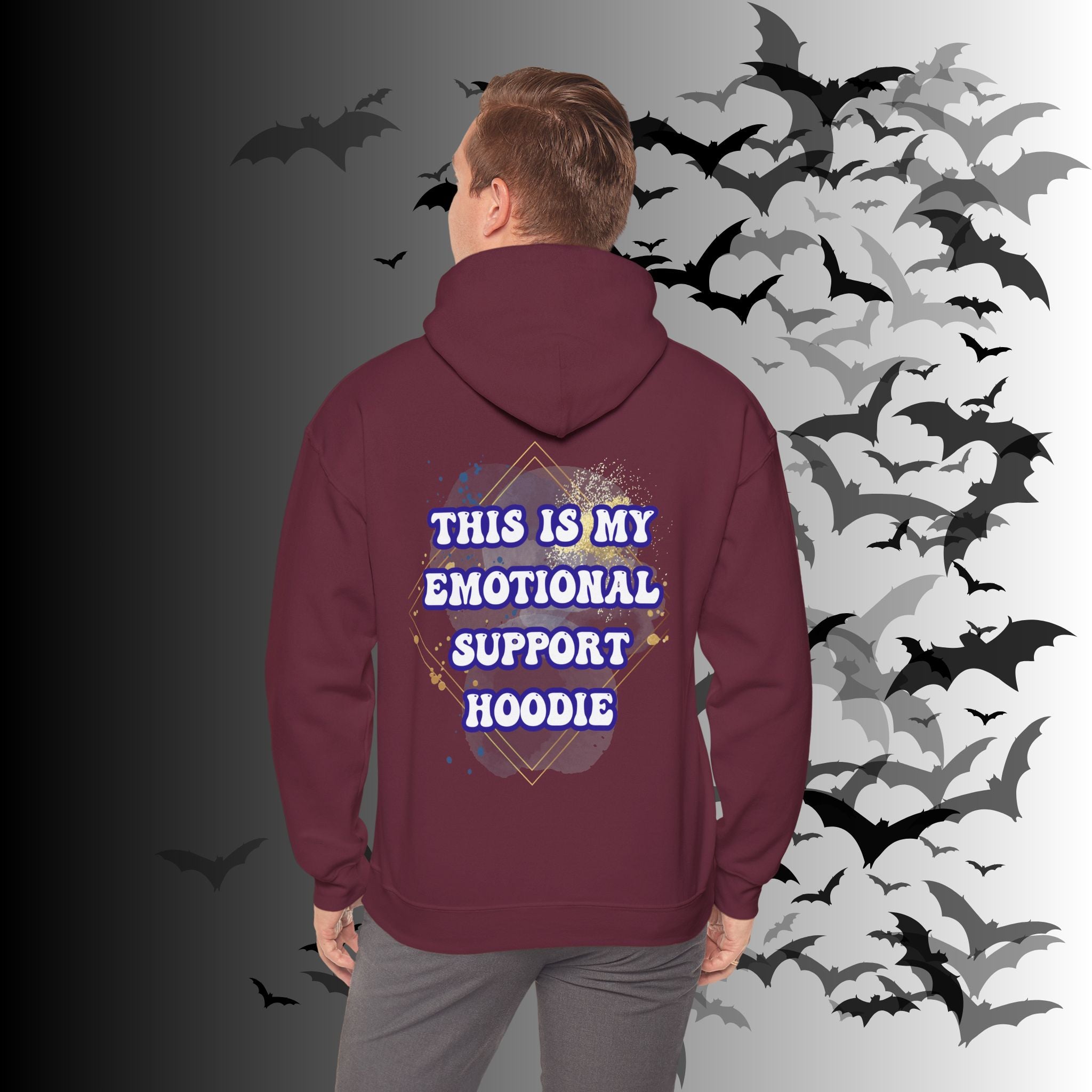 This Is My Emotional Support Hoodie — Funny Back Print Pullover