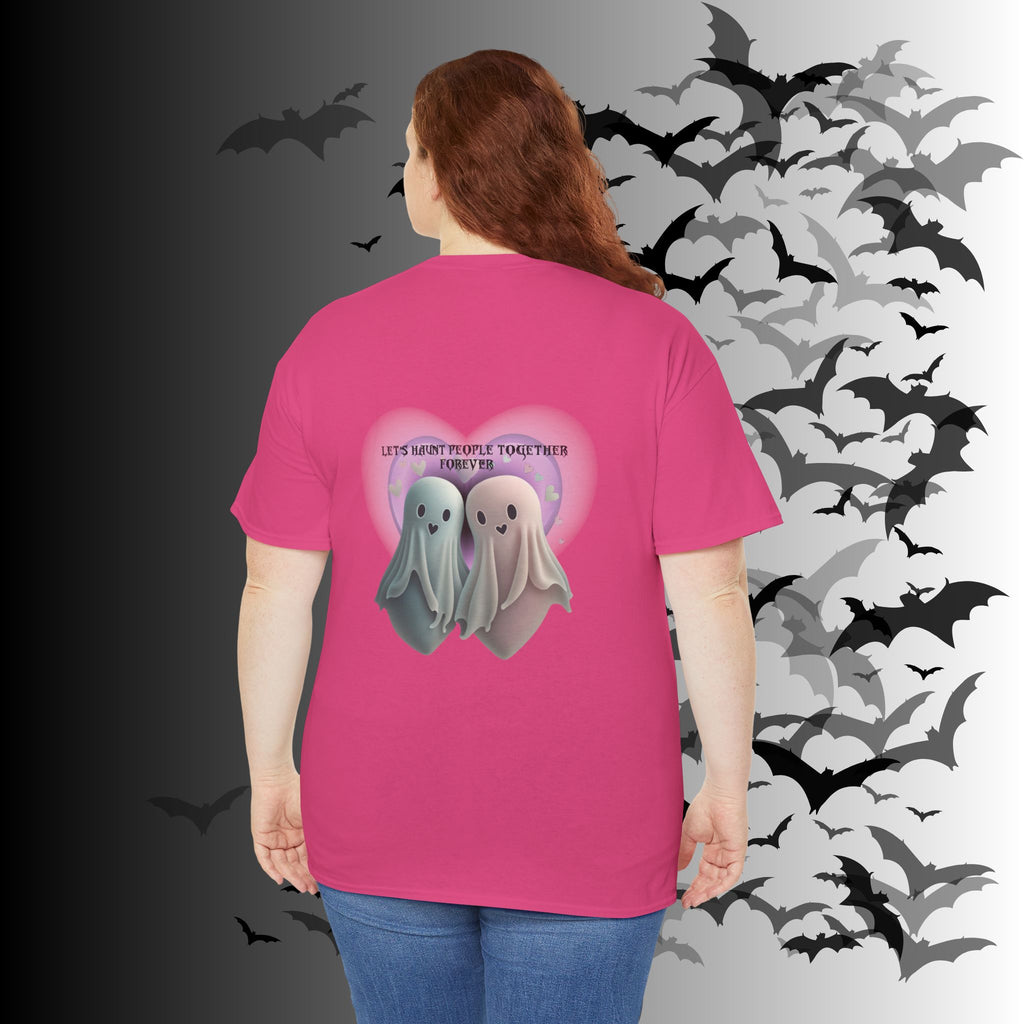 "Let's Haunt People Together Forever" Ghost Couples T-Shirt — Matching Halloween Tee