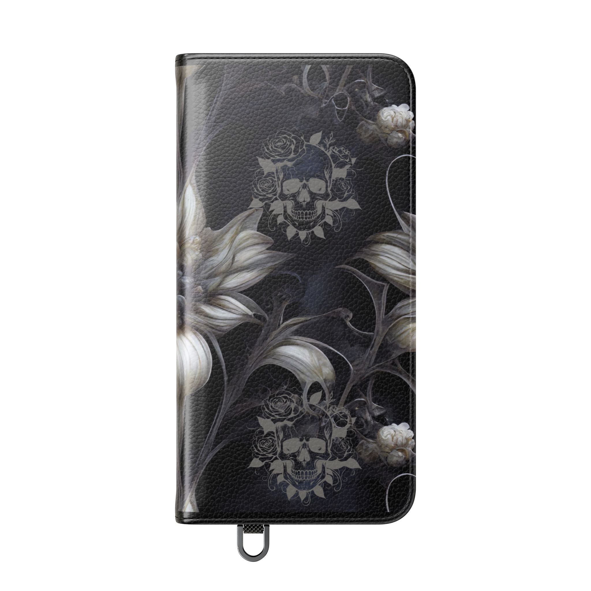Goth Botanical Flip Wallet Case for iPhone and Samsung Galaxy Phones