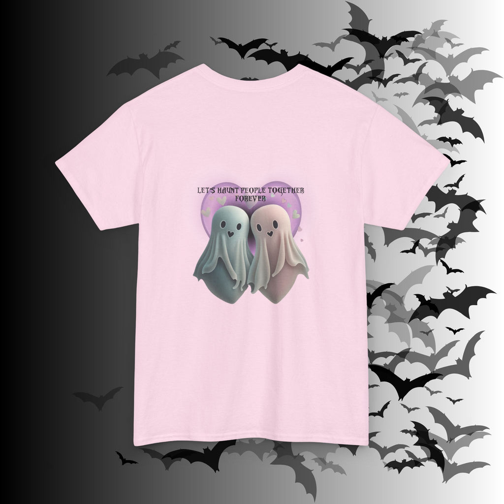 "Let's Haunt People Together Forever" Ghost Couples T-Shirt — Matching Halloween Tee