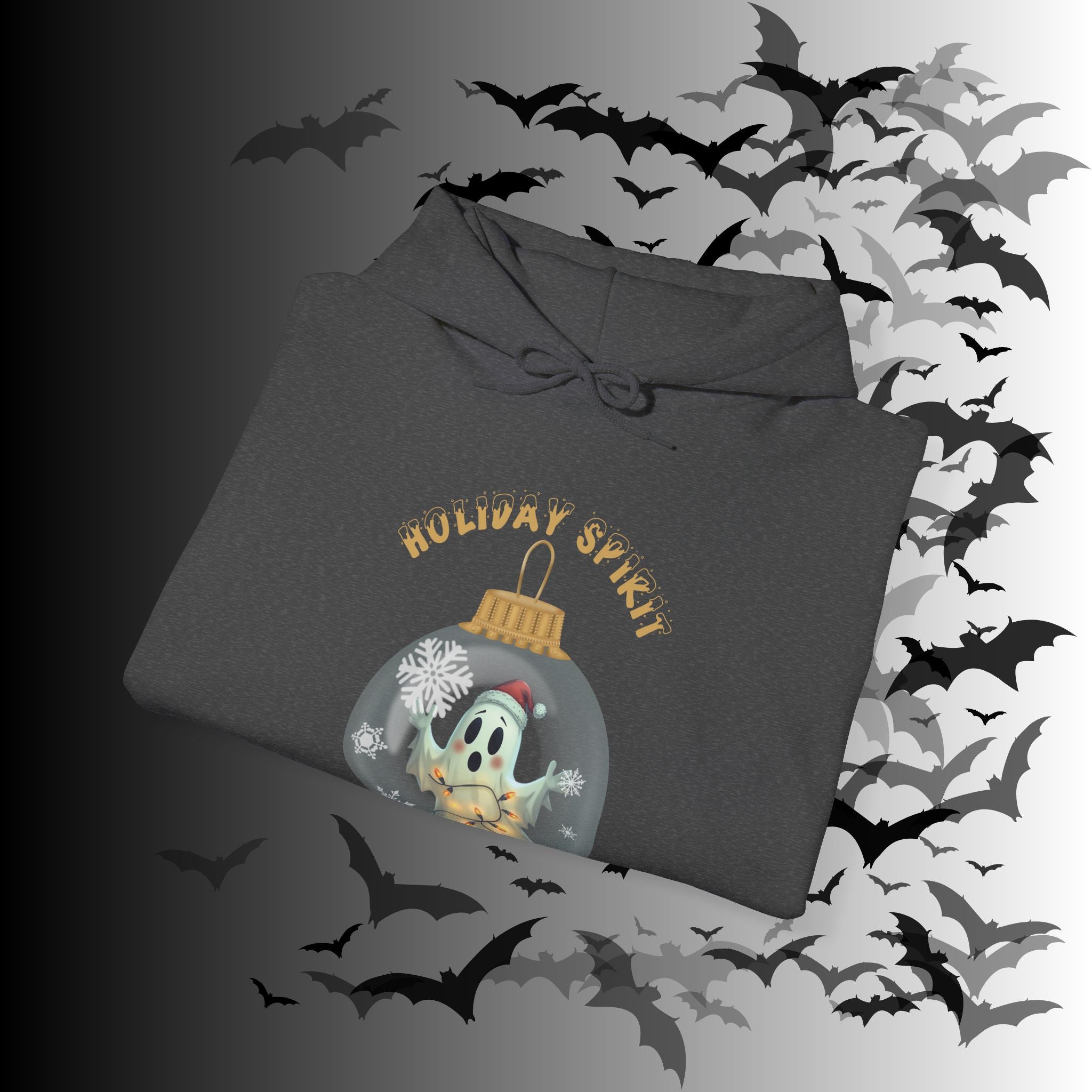 Holiday Spirit Hoodie — Ghost Christmas Ornament Gothmas Pullover