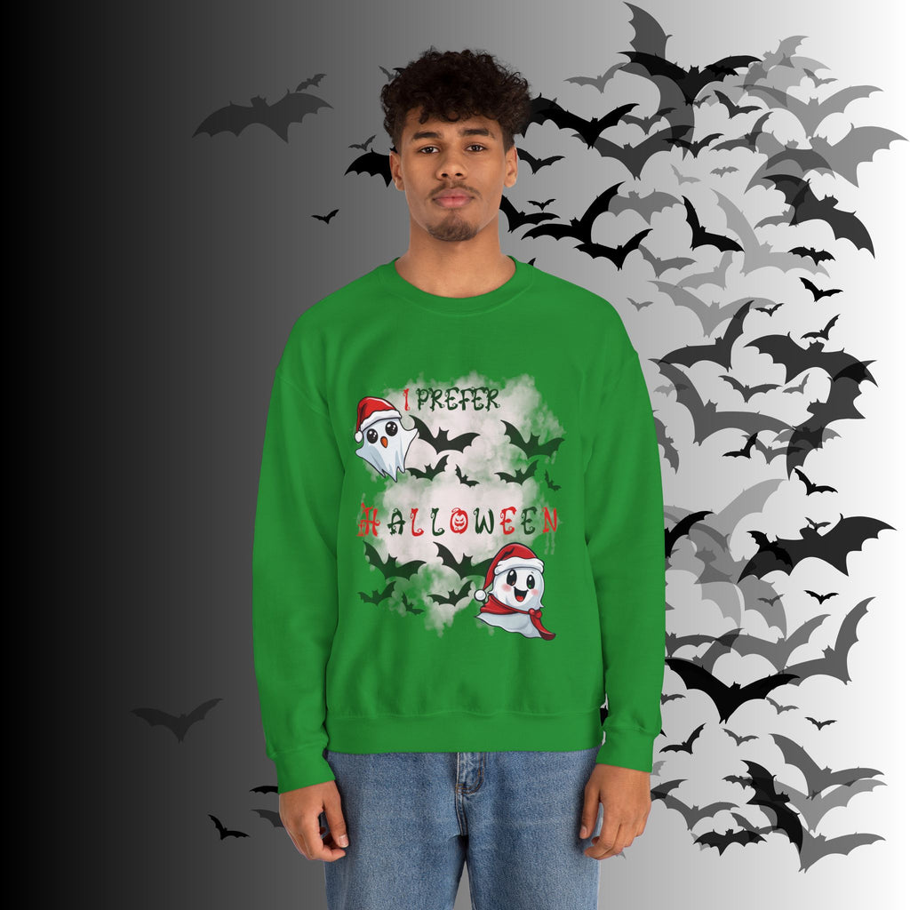 I Prefer Halloween Ghost Crewneck Sweatshirt — Kawaii Gothic Christmas