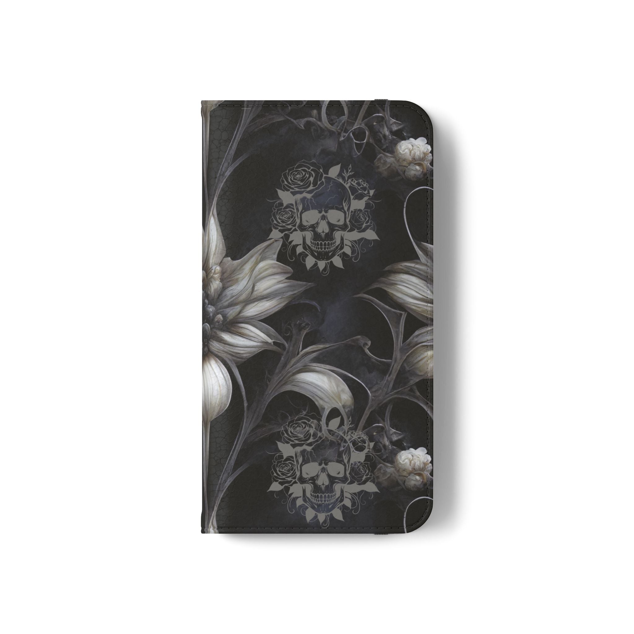 Goth Botanical Flip Wallet Case for iPhone and Samsung Galaxy Phones