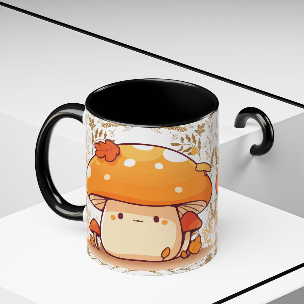 Autumn Mushroom Cute Coffee Mug — Fall Kawaii Accent Mug (11/15oz)