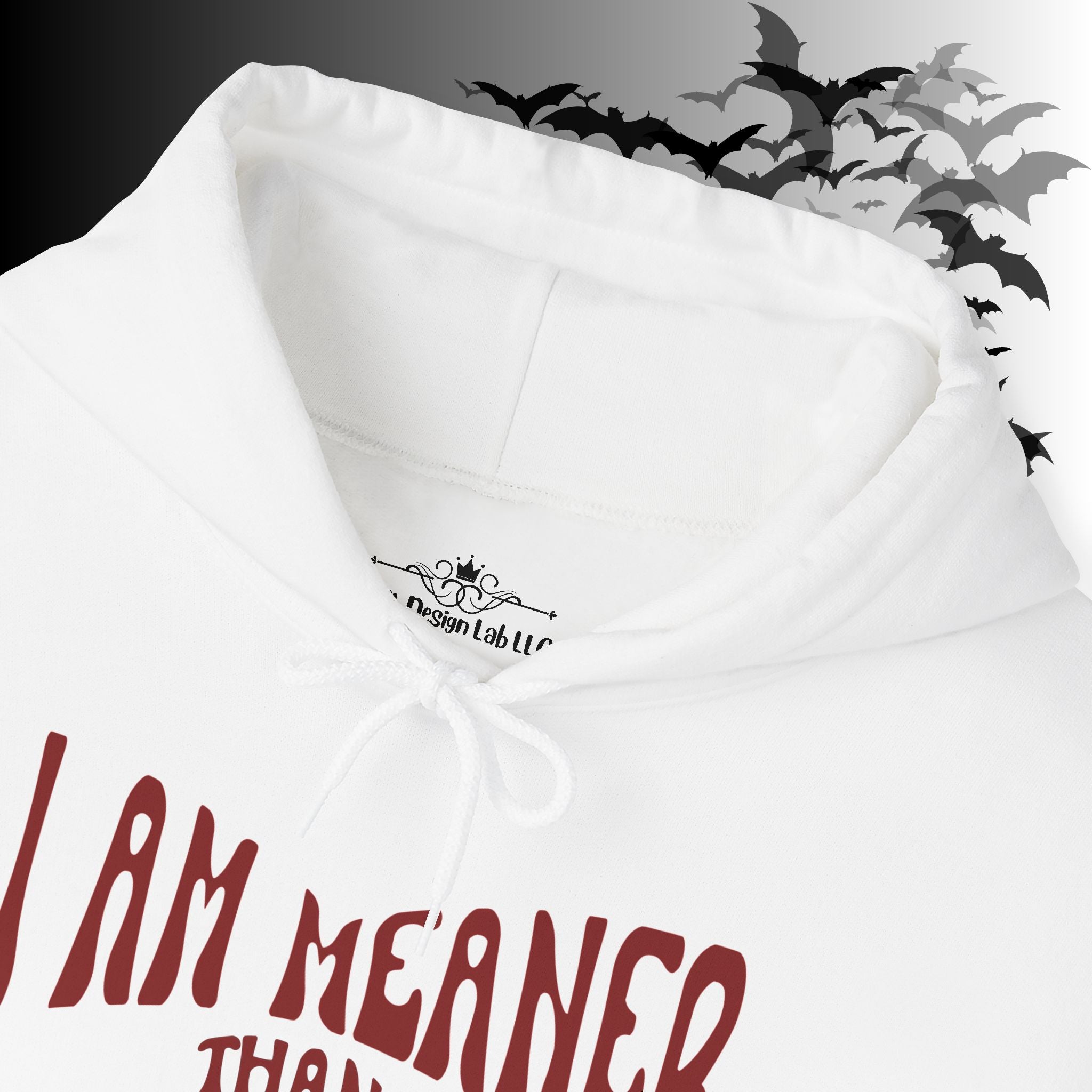 I Am Meaner Than My Face Looks Hoodie — Gothic Attitude Pullover