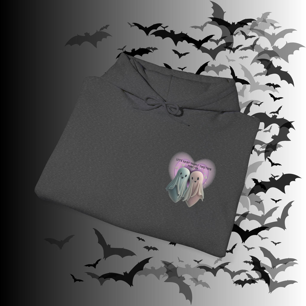 Let's Haunt People Together Forever Hoodie — Gothic Valentine's Couples Ghost