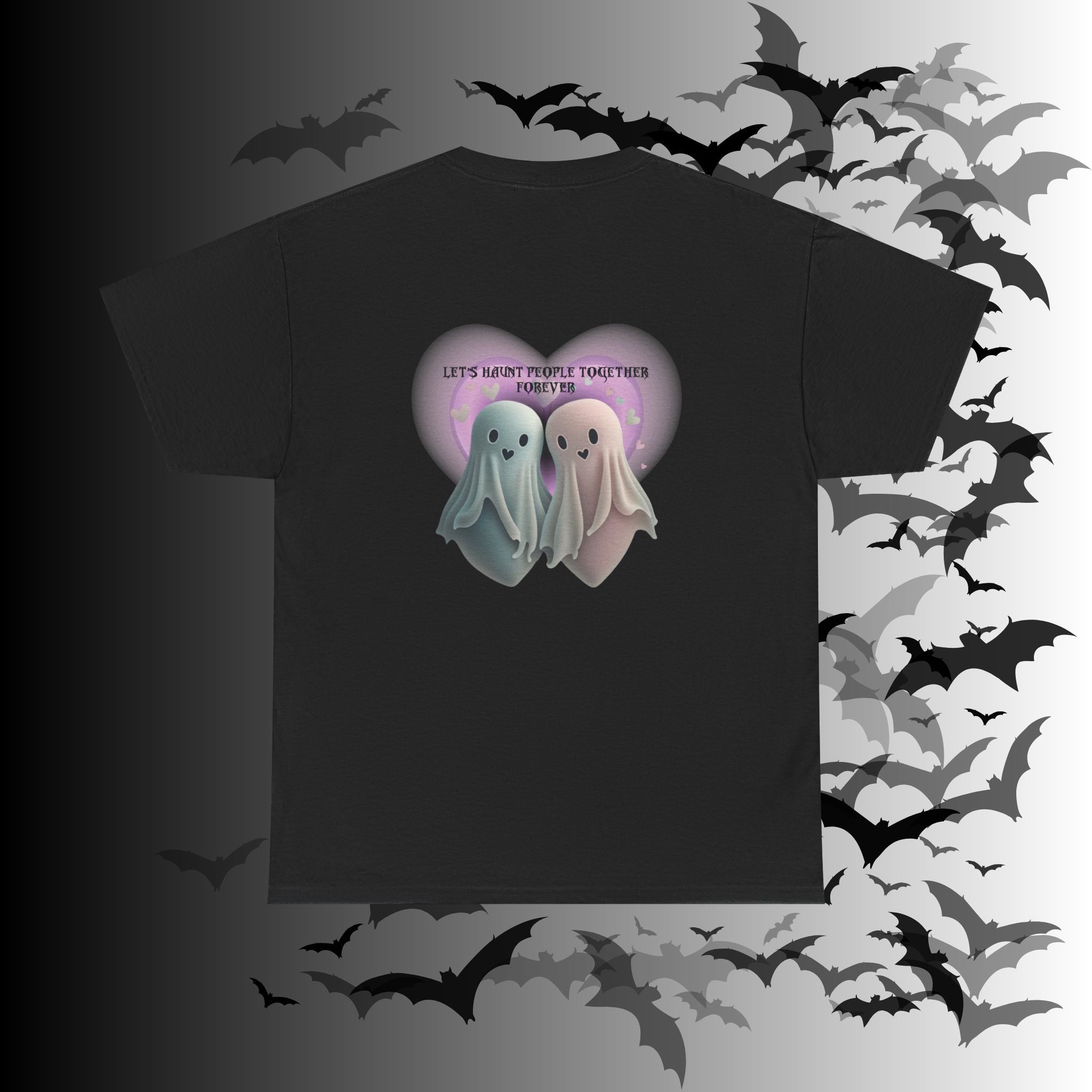 "Let's Haunt People Together Forever" Ghost Couples T-Shirt — Matching Halloween Tee