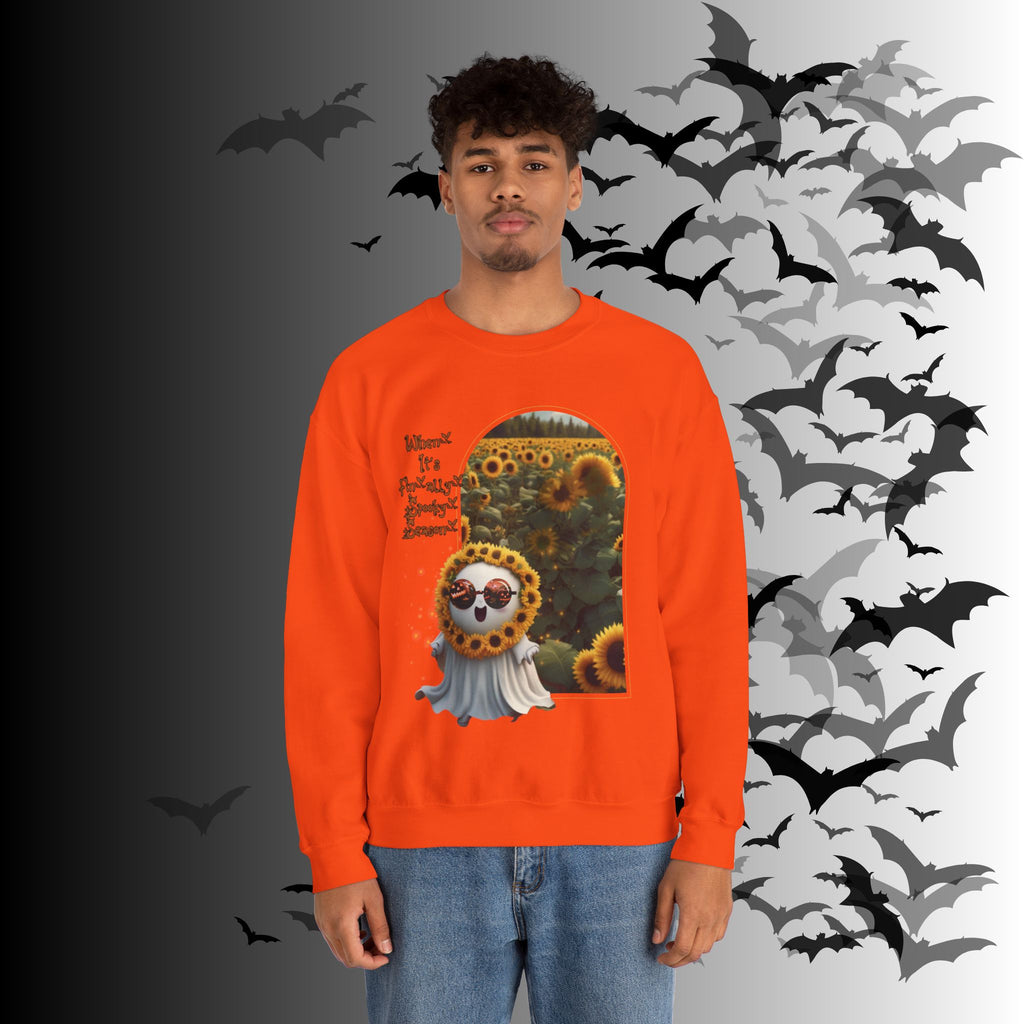 Summerween Ghost Crewneck Sweatshirt — When It's Finally Spooky Season
