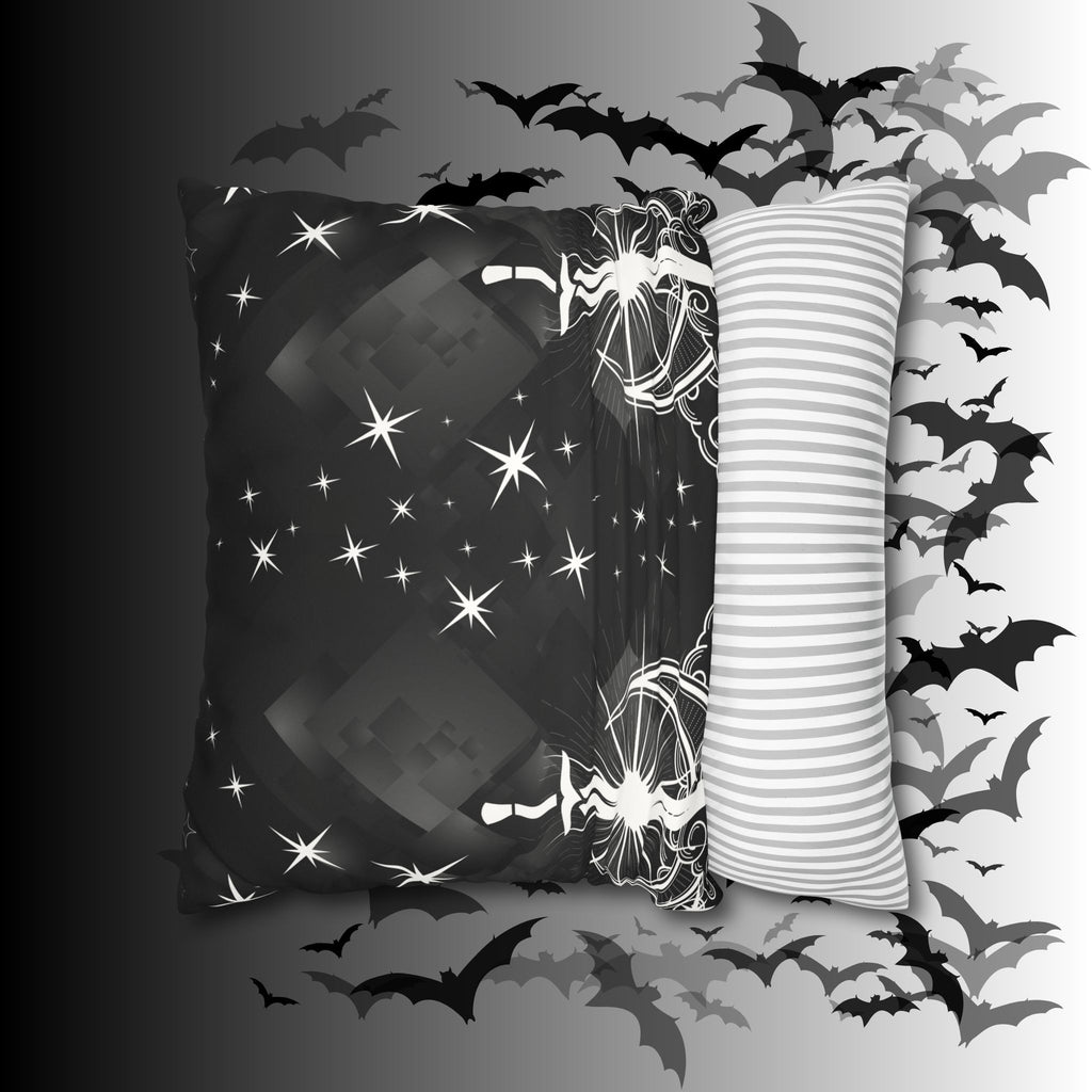 Gothic Moon Sword Celestial Throw Pillow — Dark Witchy Home Decor