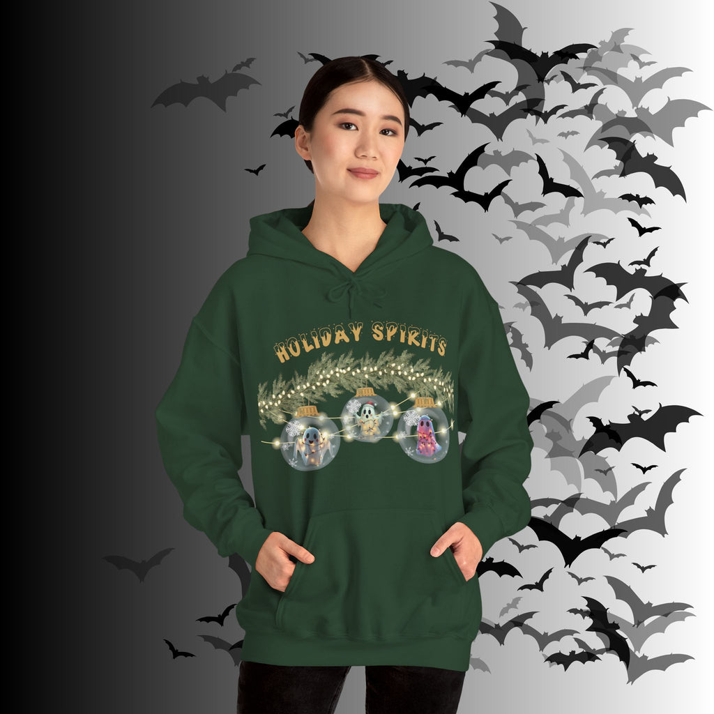 Holiday Spirits Hoodie — Ghost Christmas Ornament Gothmas Pullover