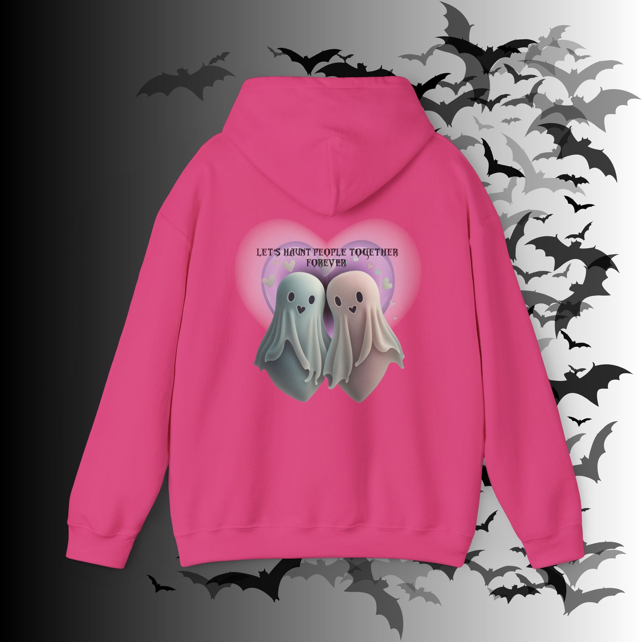 Let's Haunt People Together Forever Hoodie — Gothic Valentine's Couples Ghost