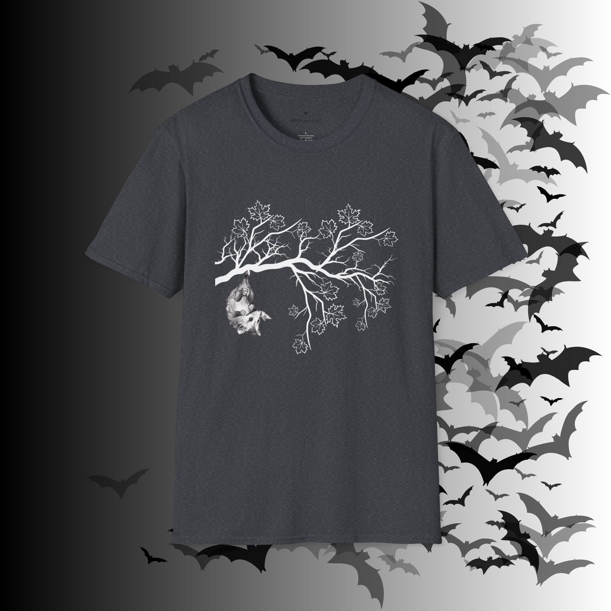 Gothic Hanging Possum T-Shirt — Cute Dark Academia Nature Tee