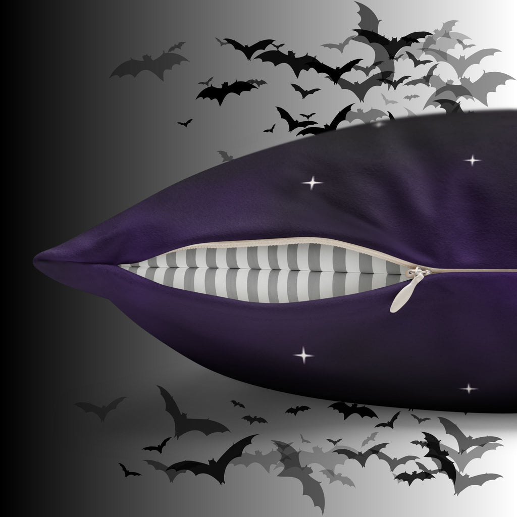 Pastel Goth Celestial Snake Moon Phases Throw Pillow — Witchy Dark Home Decor