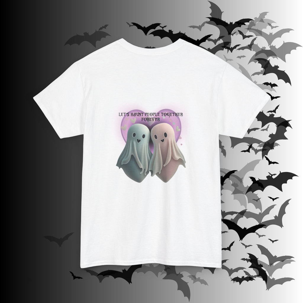 "Let's Haunt People Together Forever" Ghost Couples T-Shirt — Matching Halloween Tee