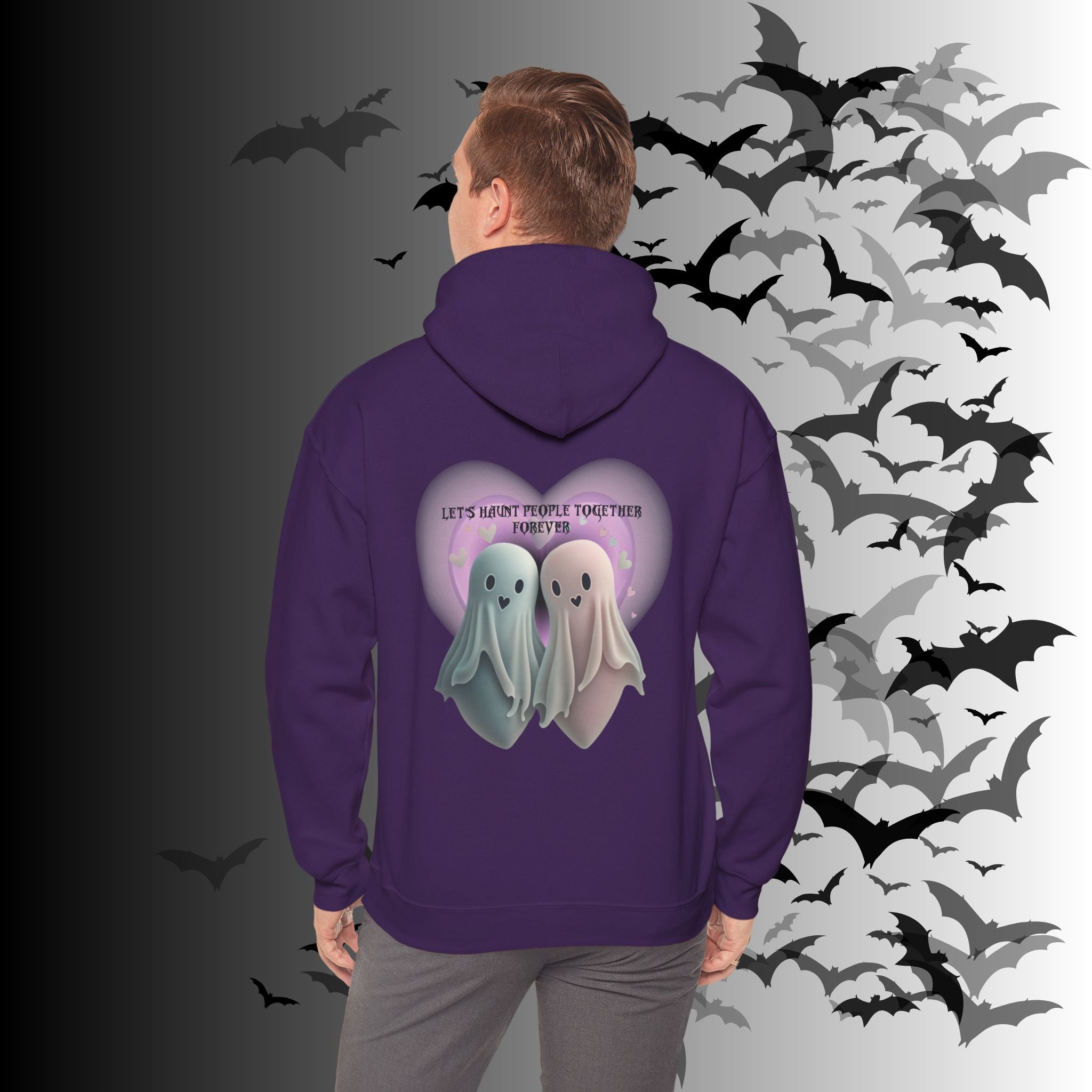 Let's Haunt People Together Forever Hoodie — Gothic Valentine's Couples Ghost
