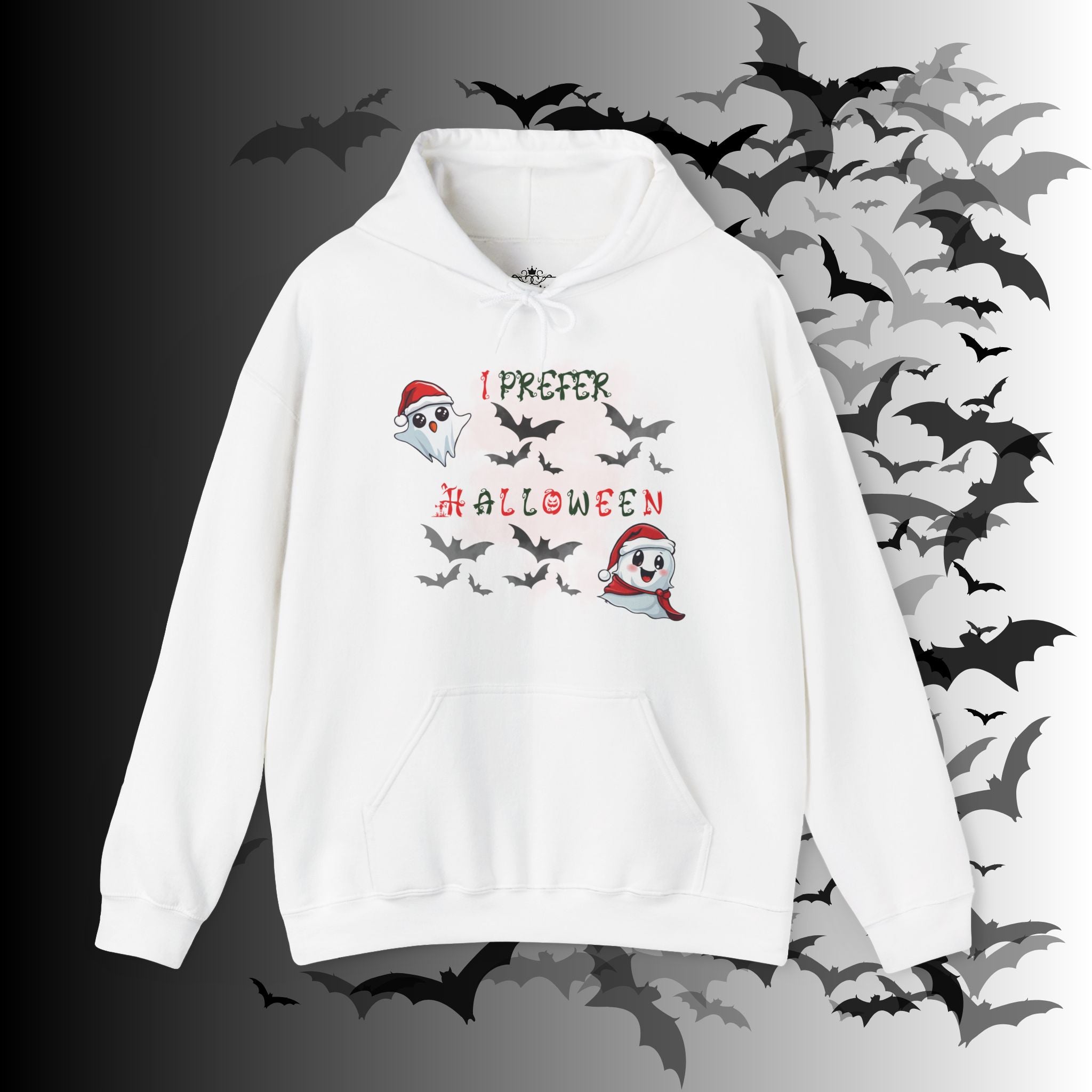 I Prefer Halloween Ghost Hoodie — Kawaii Gothic Christmas