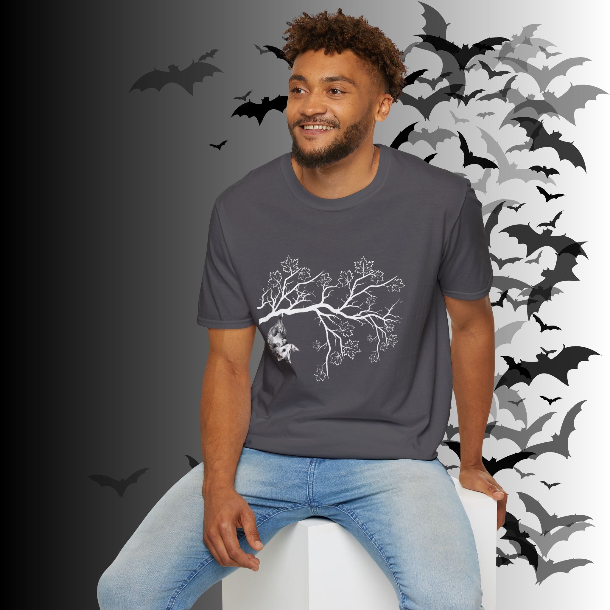 Gothic Hanging Possum T-Shirt — Cute Dark Academia Nature Tee