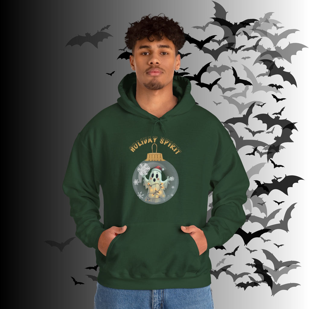 Holiday Spirit Hoodie — Ghost Christmas Ornament Gothmas Pullover