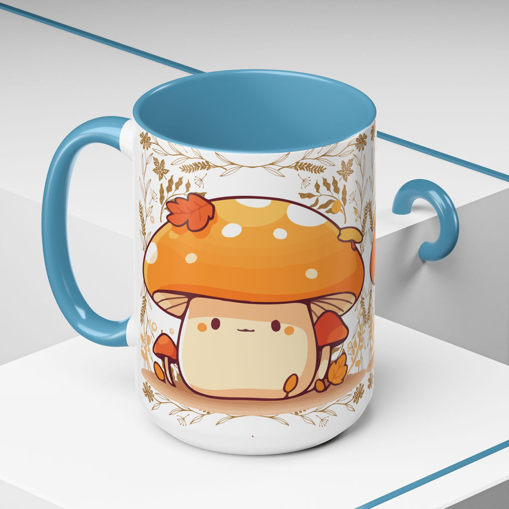 Autumn Mushroom Cute Coffee Mug — Fall Kawaii Accent Mug (11/15oz)