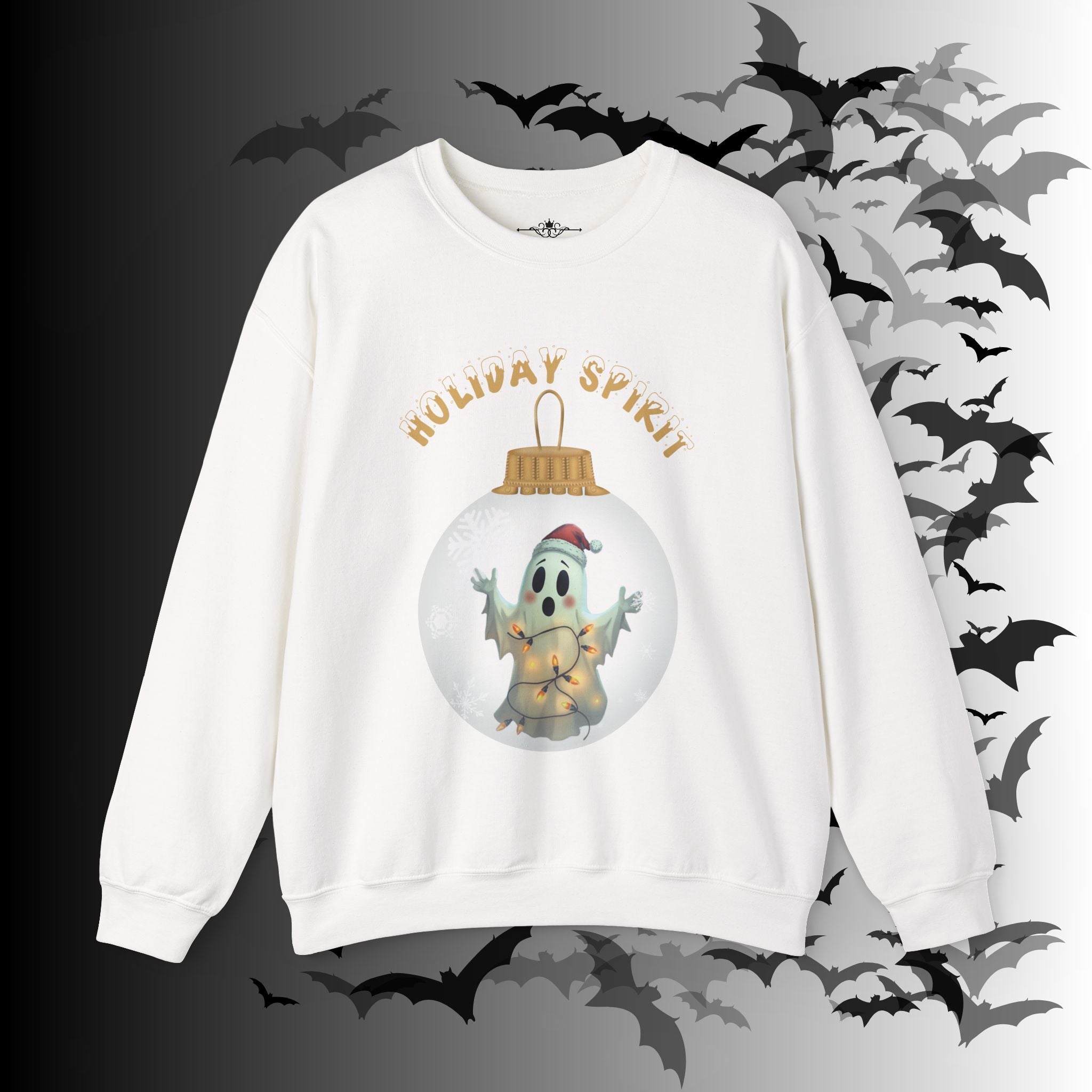 Holiday Spirit Crewneck Sweatshirt — Ghost Christmas Ornament Gothmas