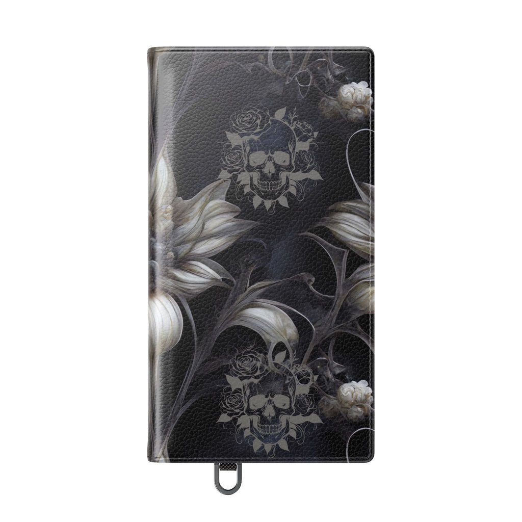 Goth Botanical Flip Wallet Case for iPhone and Samsung Galaxy Phones