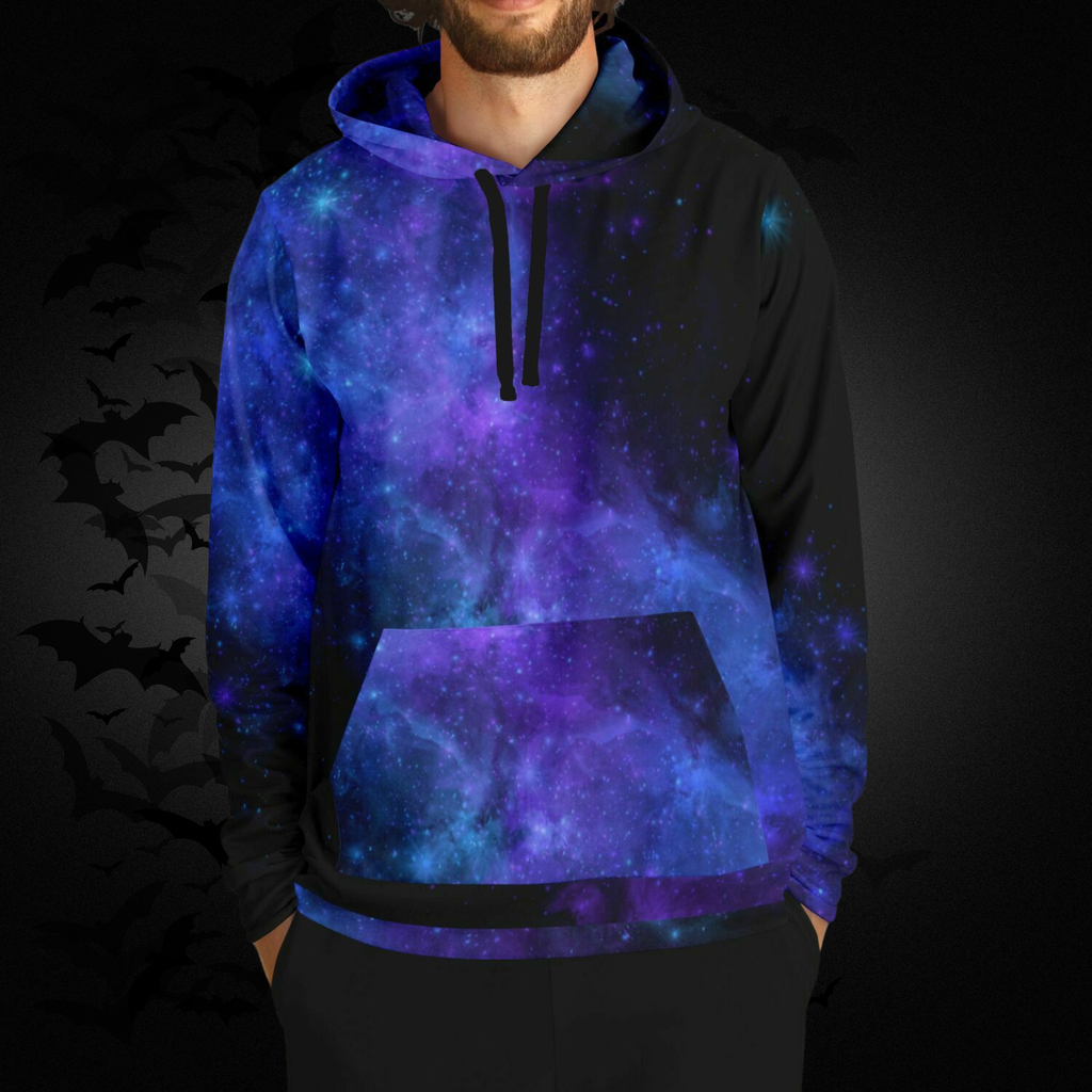 Galaxy Bat Skull All Over Print Hoodie