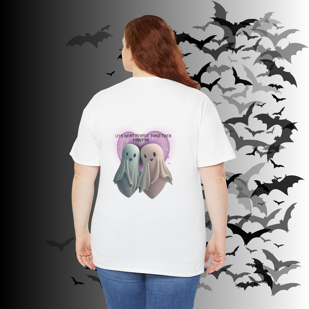 "Let's Haunt People Together Forever" Ghost Couples T-Shirt — Matching Halloween Tee