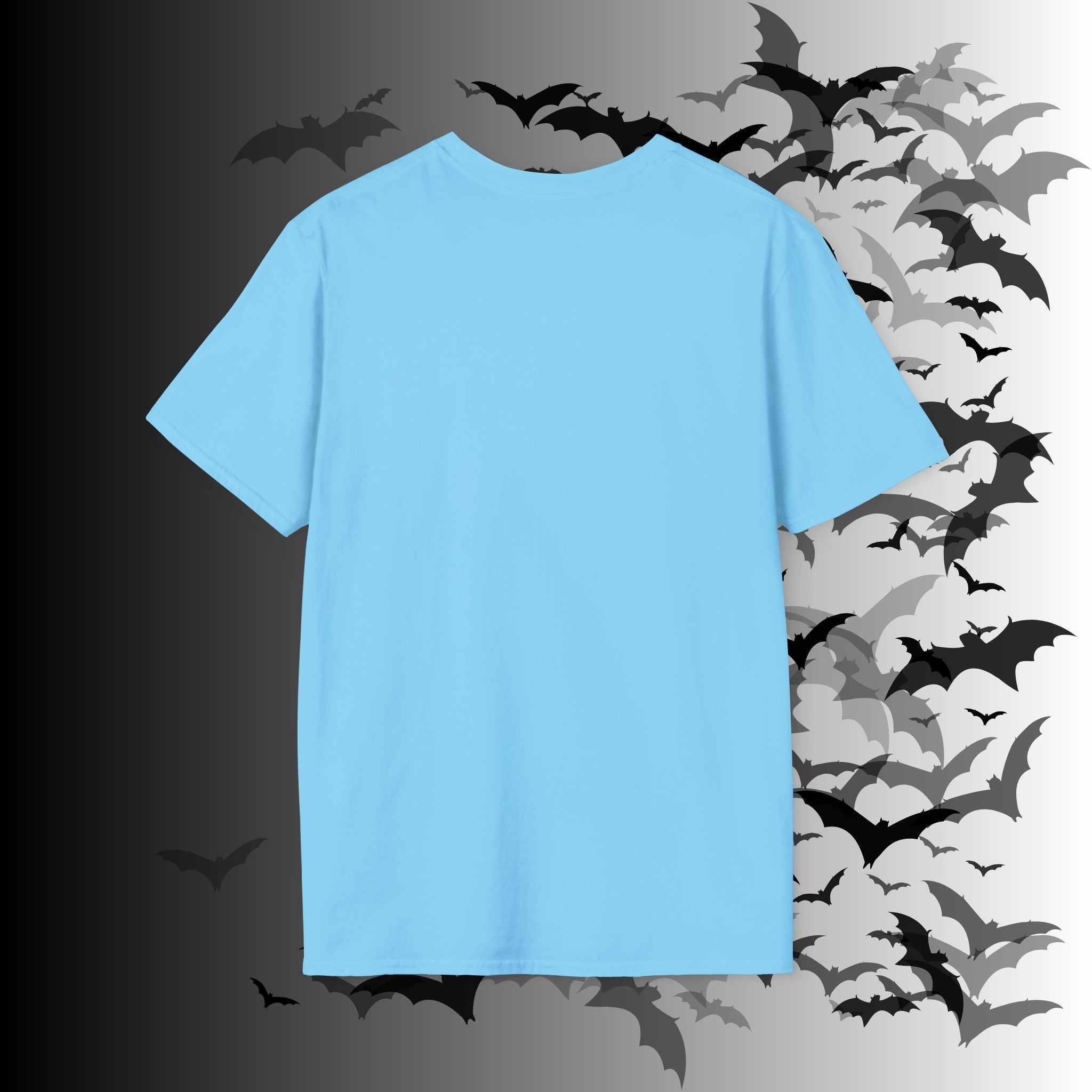 Rainbow Vomit Cloud Bat T-Shirt — Kawaii Goth Pride Unisex Tee