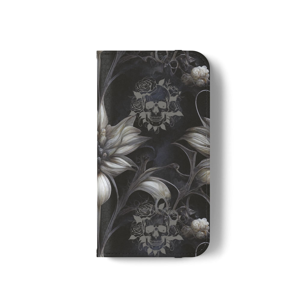 Goth Botanical Flip Wallet Case for iPhone and Samsung Galaxy Phones