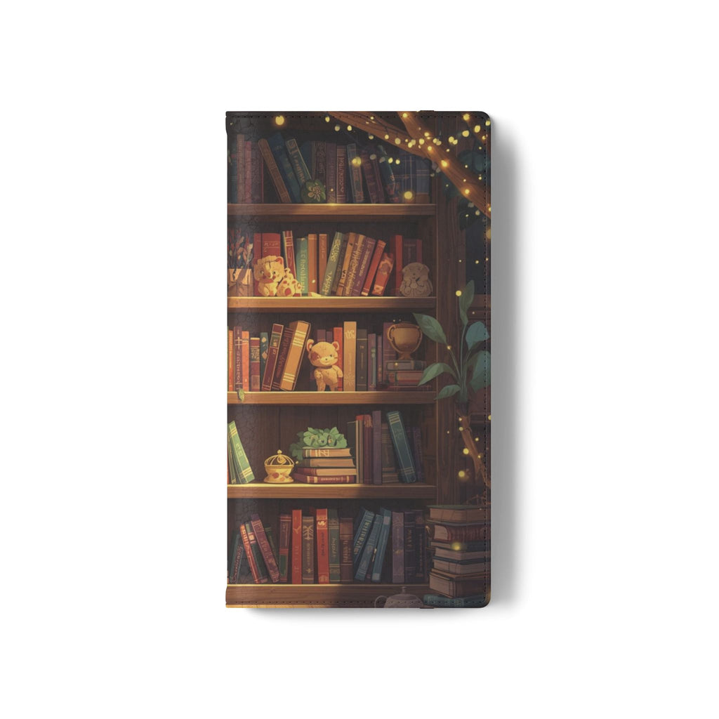 Whimsigoth Bookcase Wallet Flip Case - Romantasy Reader Phone Wallet - Book Pattern Flip Case - Bookish Phone Case