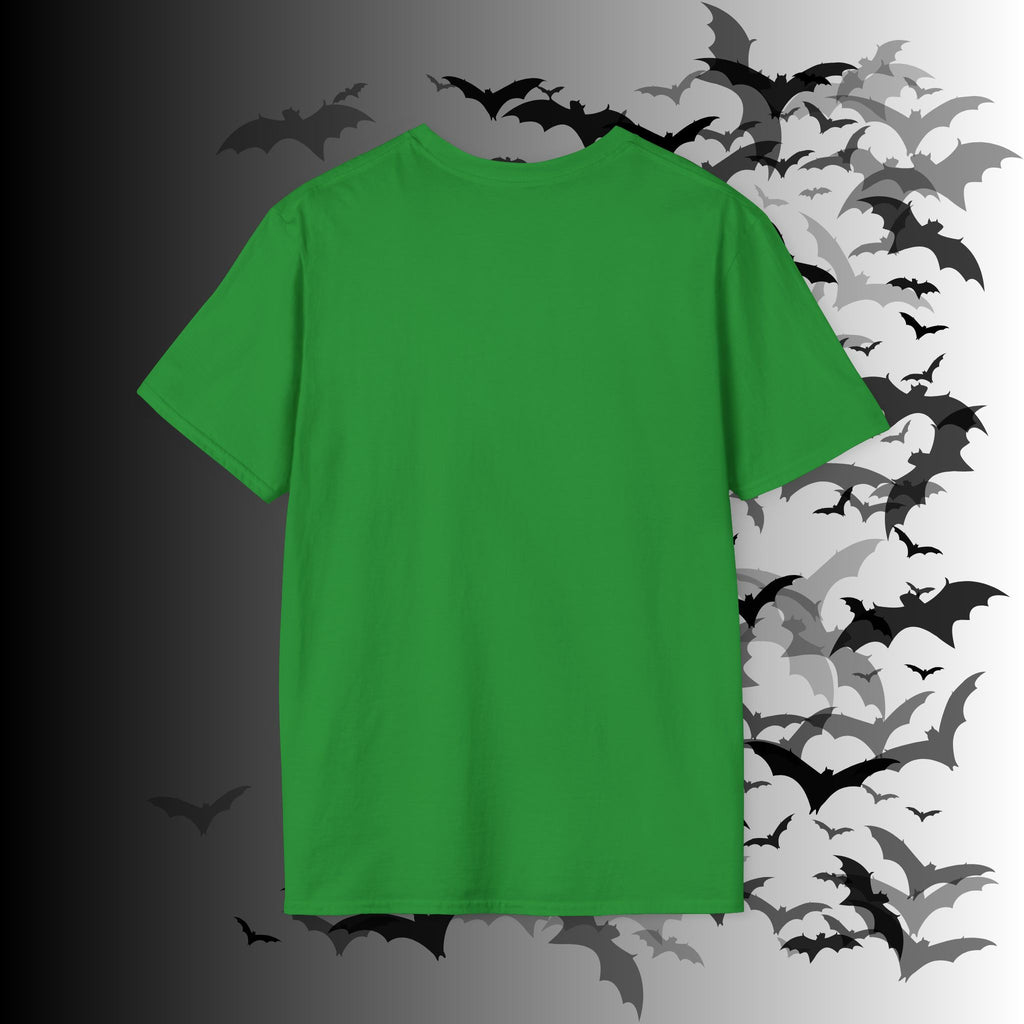 Rainbow Vomit Cloud Bat T-Shirt — Kawaii Goth Pride Unisex Tee