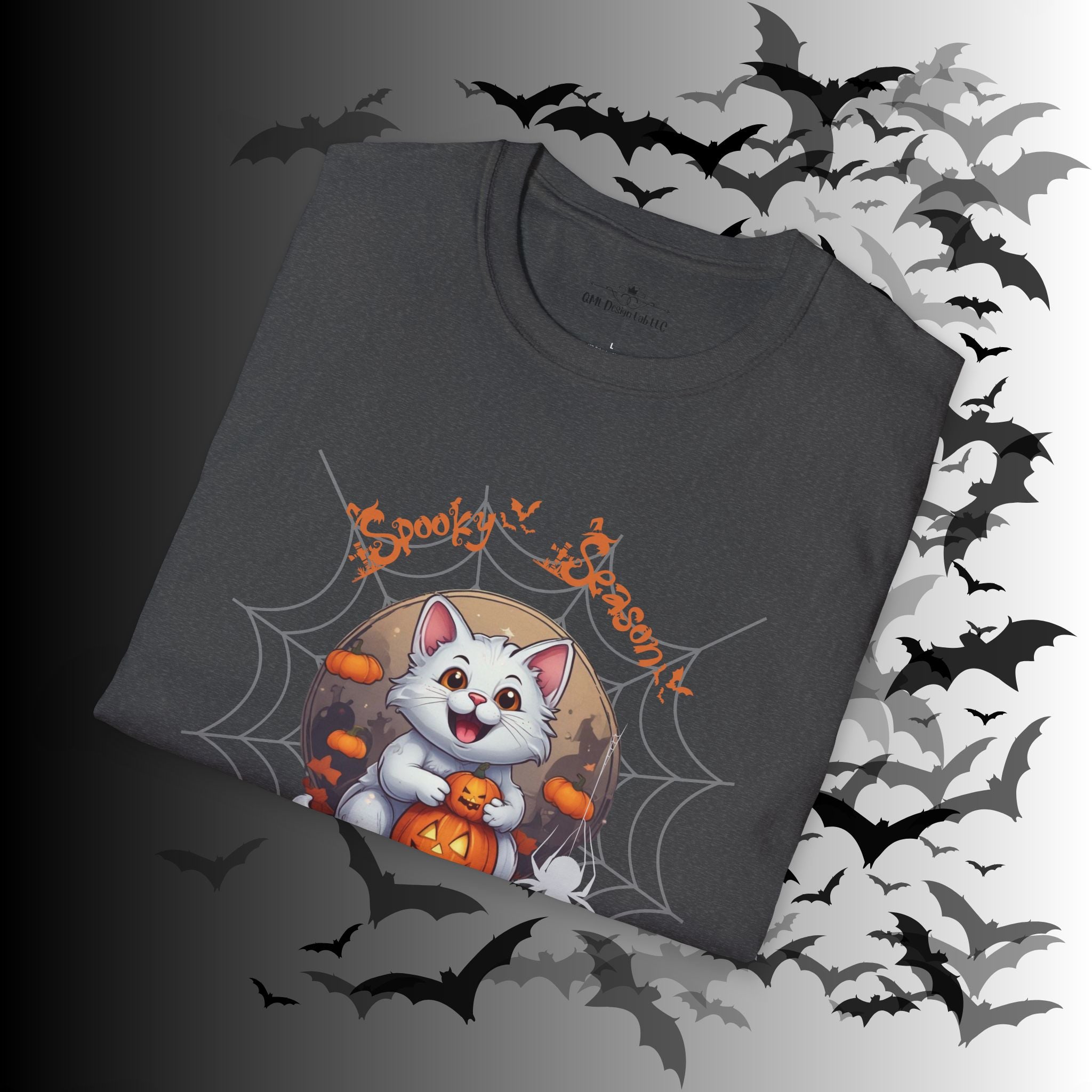 Spooky Season Kawaii Cat Halloween T-Shirt — Cat Lover Tee