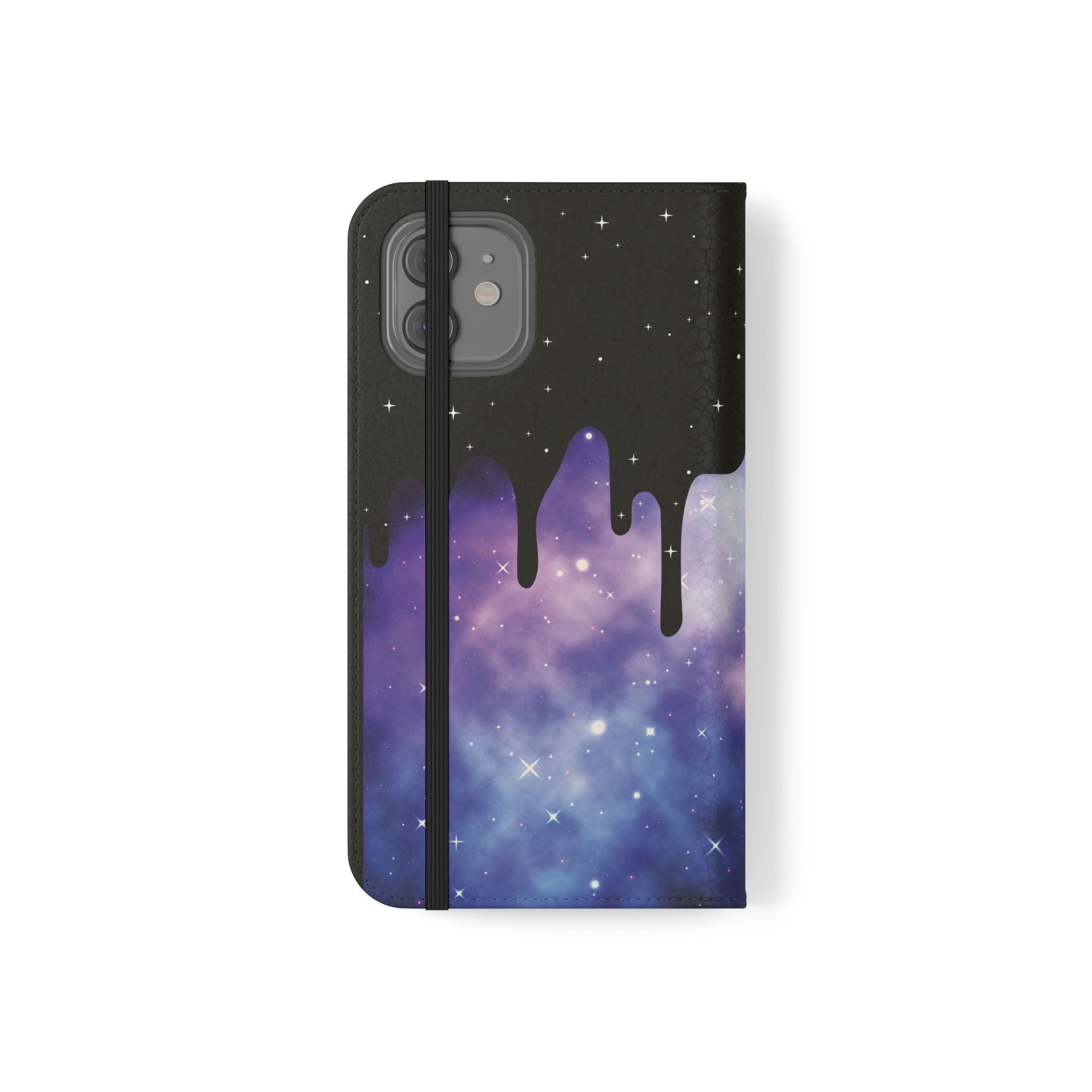 Pastel Goth Drippy Galaxy Flip Wallet Phone Case - Wallet Case for Samsung and iPhone - Gothic Style Wallet Phone Cases