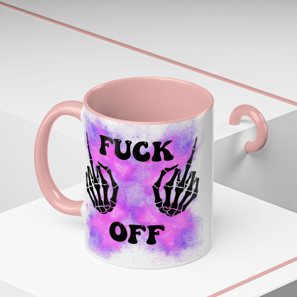 Good Morning Beautiful Fuck Off Skeleton Hands Accent Coffee Mug