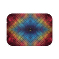 Rainbow Galaxy Geometric Bath Mat — Colorful Space Bathroom Decor
