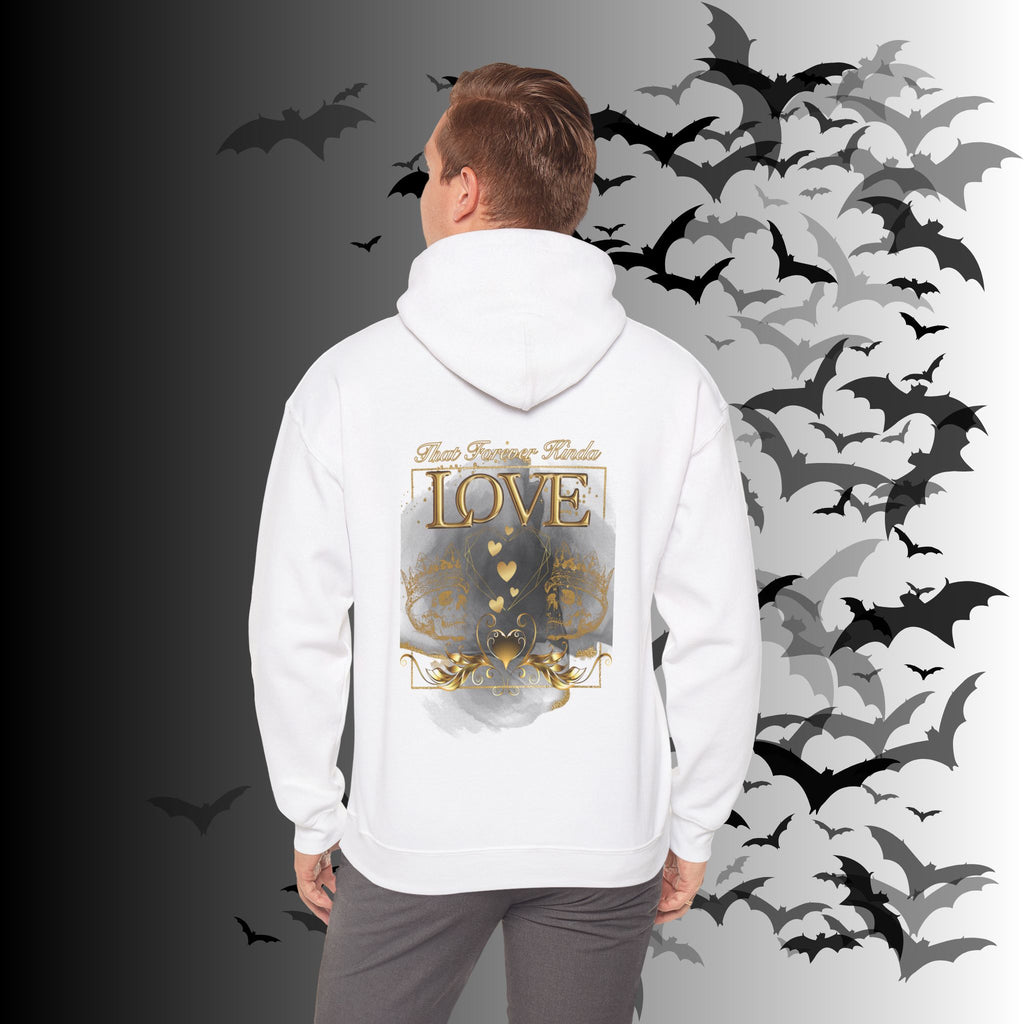 That Forever Kinda Love Hoodie — Gothic Gold Skull Couples Pullover