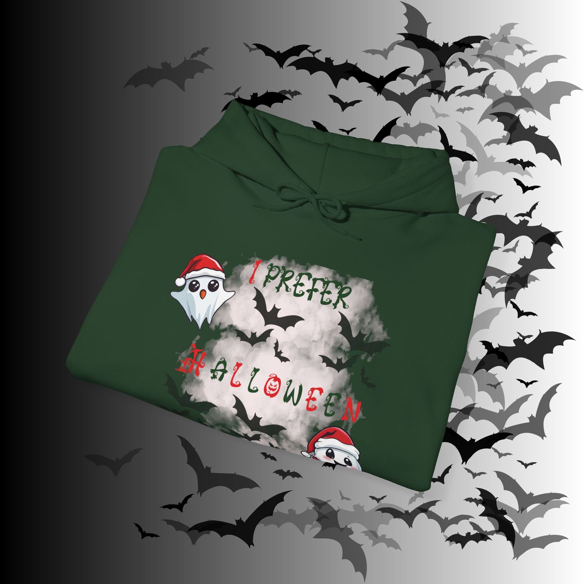 I Prefer Halloween Ghost Hoodie — Kawaii Gothic Christmas