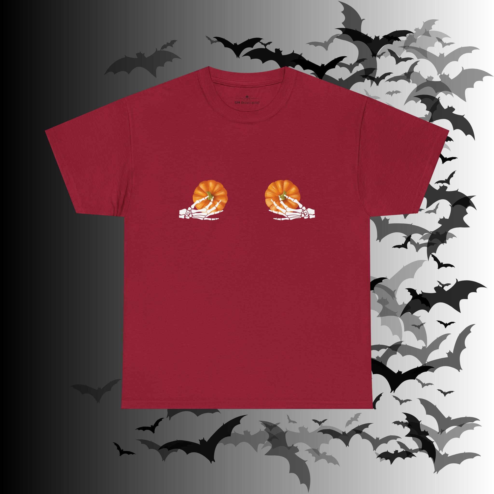 Skeleton Hands Pumpkin Halloween T-Shirt — Funny Spooky Season Tee