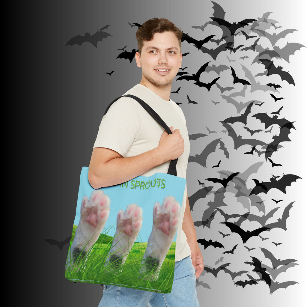 "Bean Sprouts" Cat Paws Tote Bag — Funny Cat Lover Gift