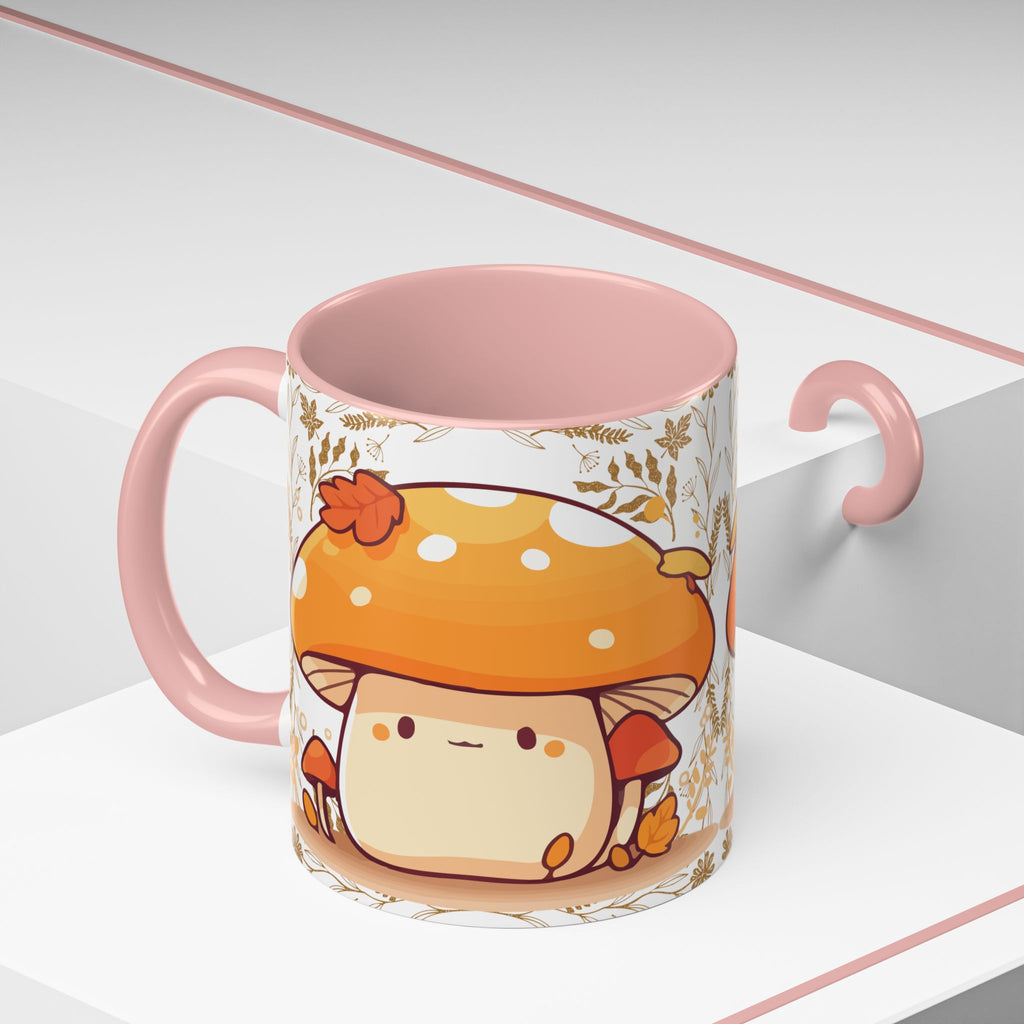 Autumn Mushroom Cute Coffee Mug — Fall Kawaii Accent Mug (11/15oz)