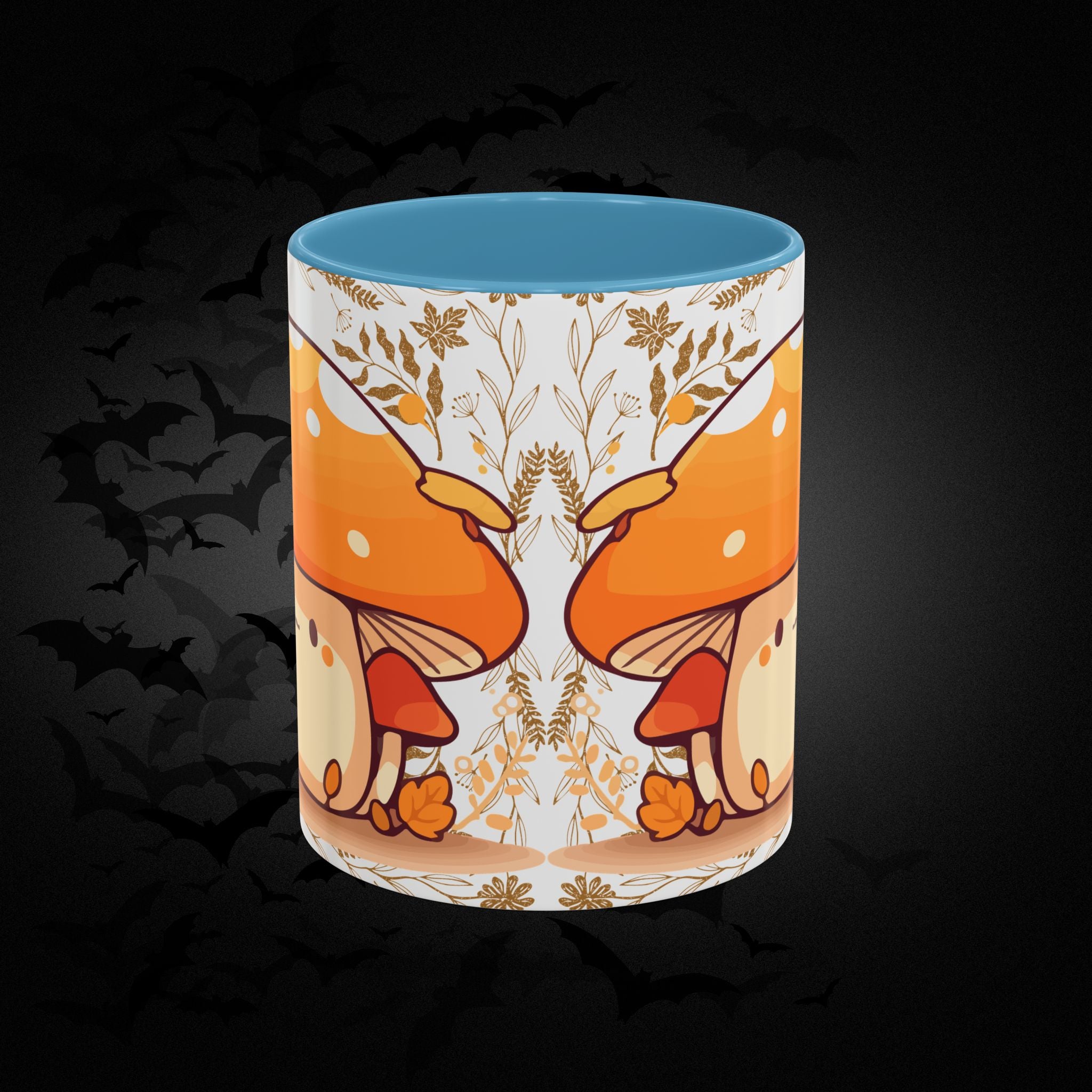 Autumn Mushroom Cute Coffee Mug — Fall Kawaii Accent Mug (11/15oz)