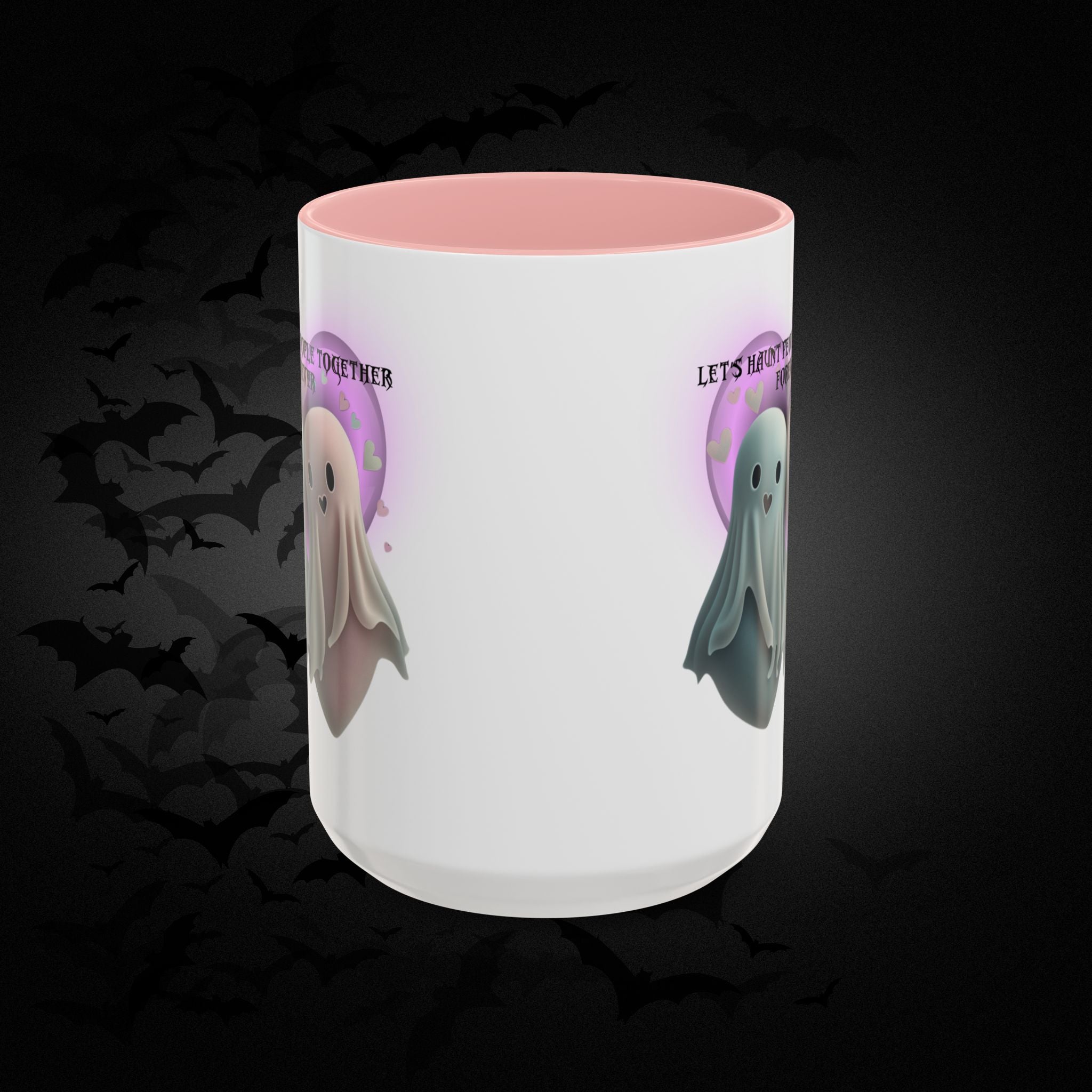 Let's Haunt People Together Forever Coffee Mug — Valloween Ghost Couple Accent Mug