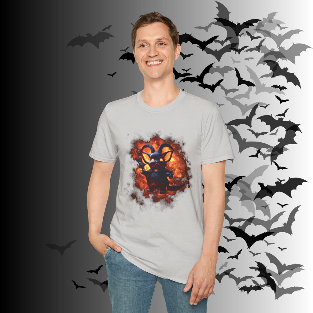 Whimsigoth Chibi Baphomet Fire T-Shirt — Gothic Occult Tee