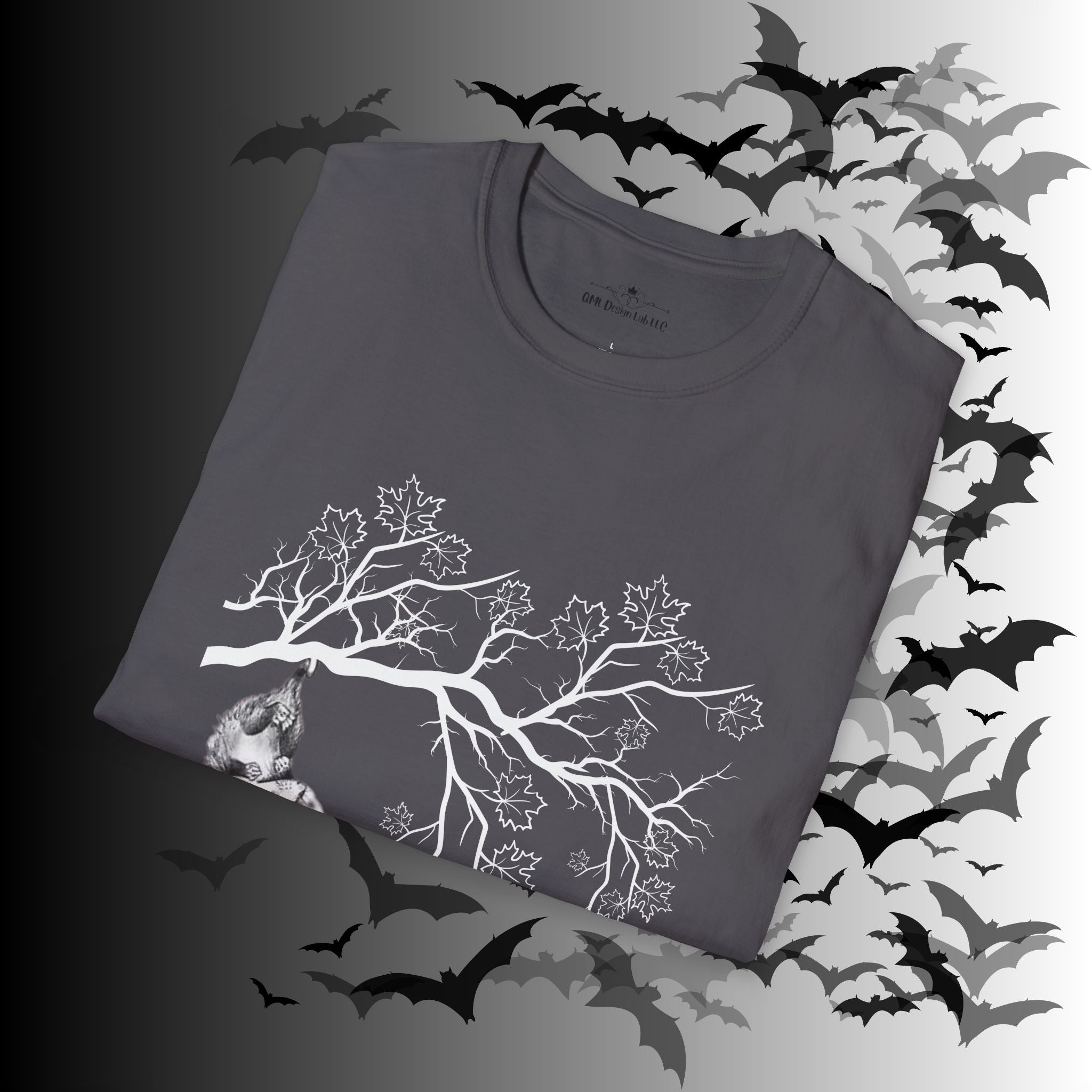 Gothic Hanging Possum T-Shirt — Cute Dark Academia Nature Tee