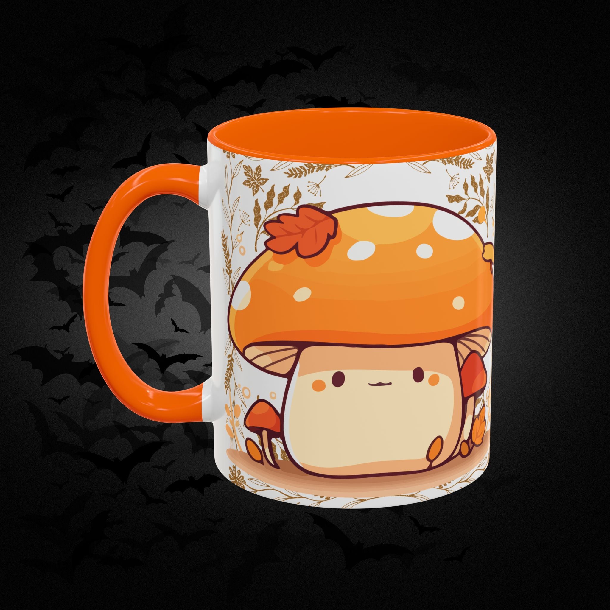 Autumn Mushroom Cute Coffee Mug — Fall Kawaii Accent Mug (11/15oz)