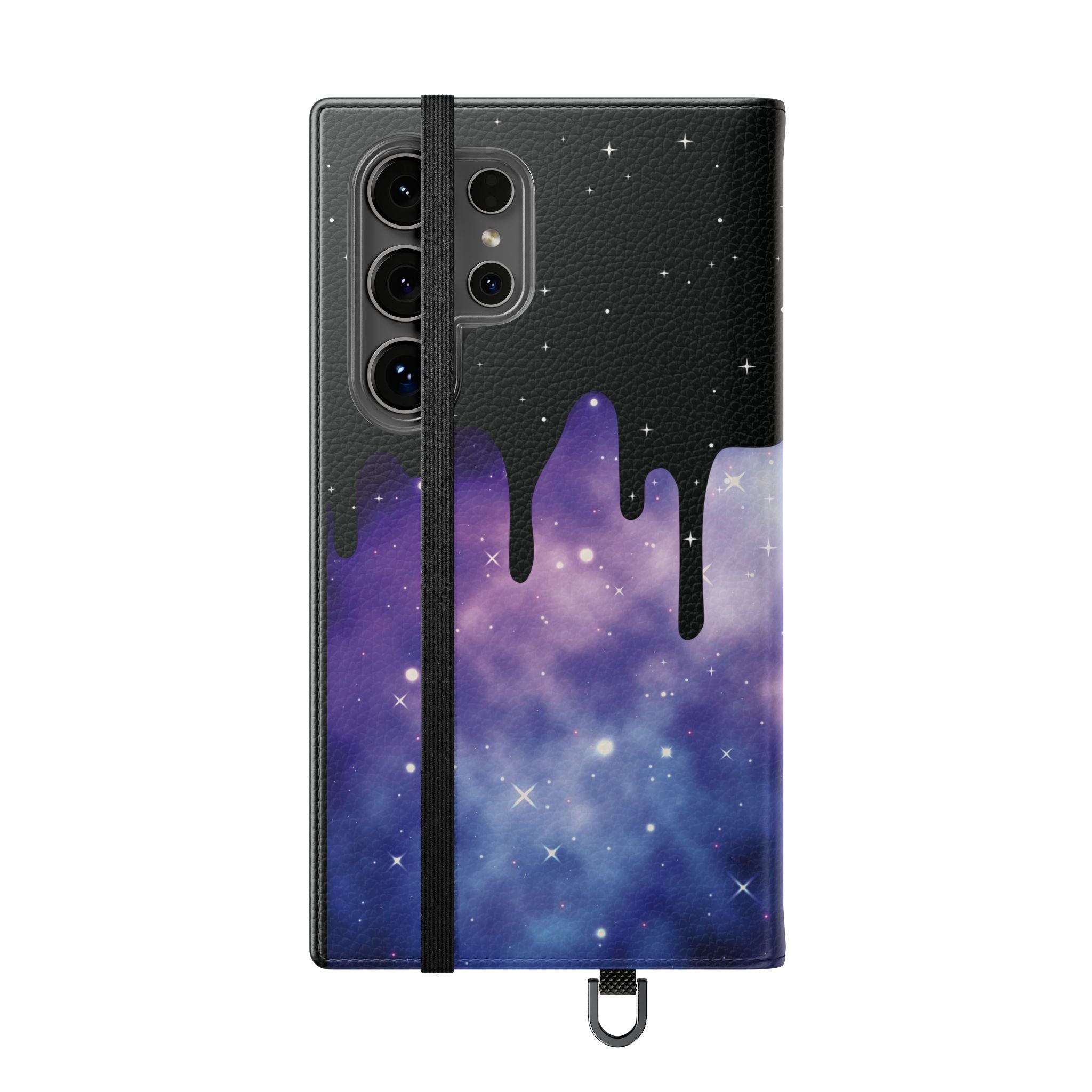 Pastel Goth Drippy Galaxy Flip Wallet Phone Case - Wallet Case for Samsung and iPhone - Gothic Style Wallet Phone Cases