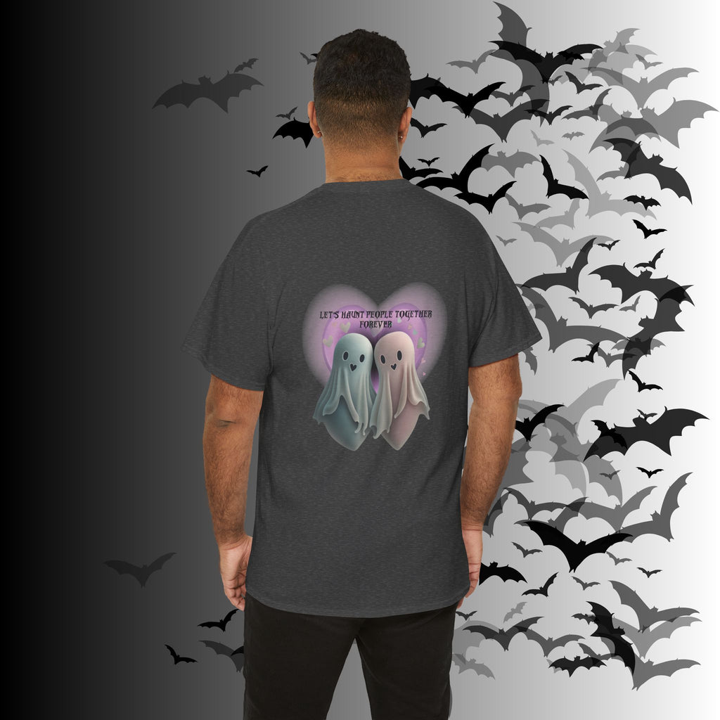 "Let's Haunt People Together Forever" Ghost Couples T-Shirt — Matching Halloween Tee