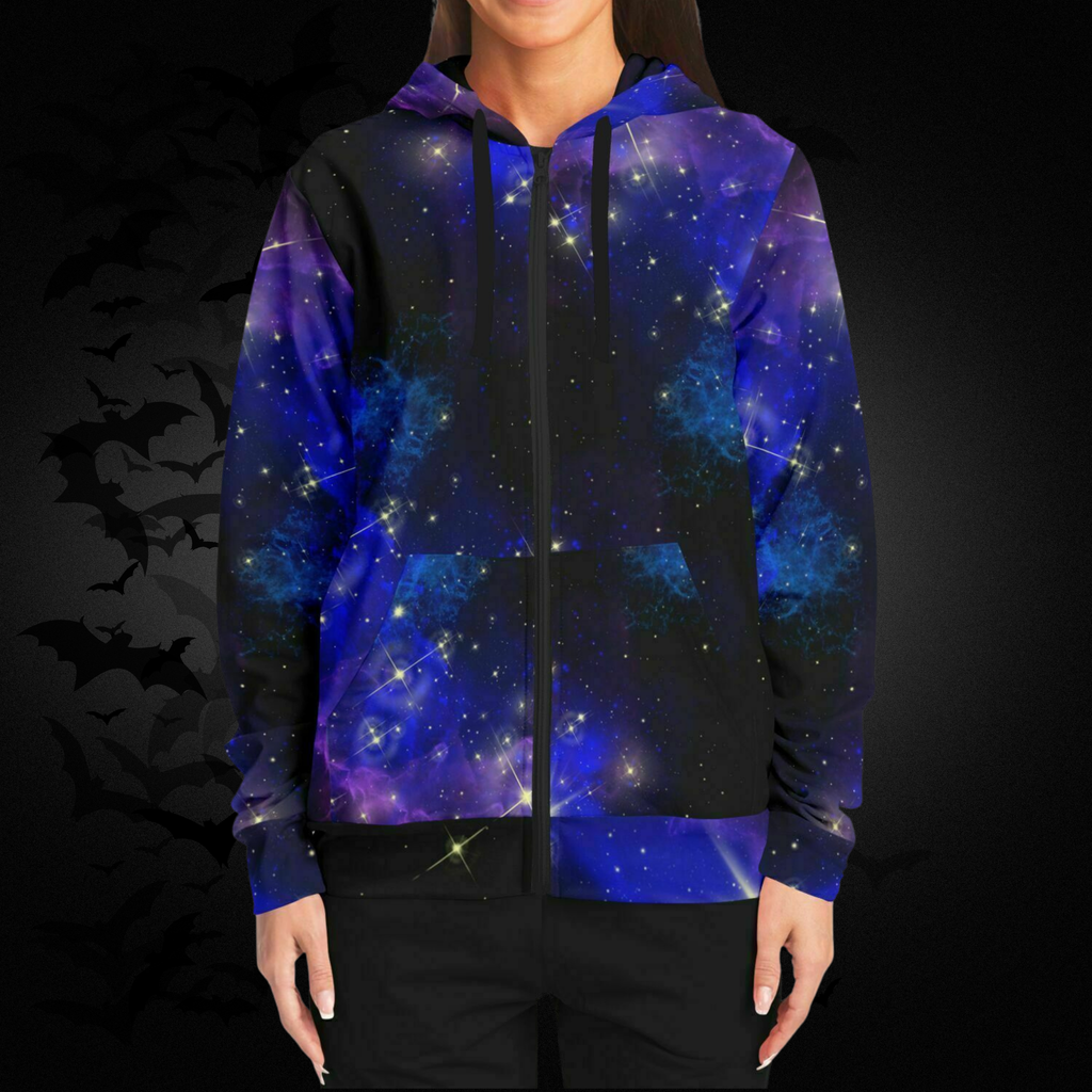 Galaxy Starfield All Over Print Zip Hoodie