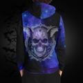 Galaxy Bat Skull All Over Print Hoodie